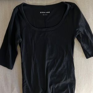 Everlane Black Scoop Neck Top
